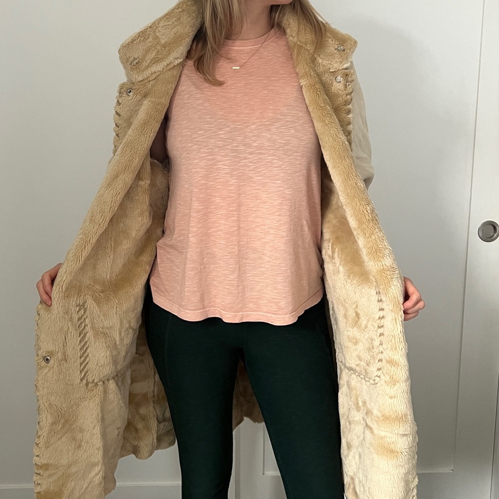 Vintage boho Sherpa lined jacket, women’s L